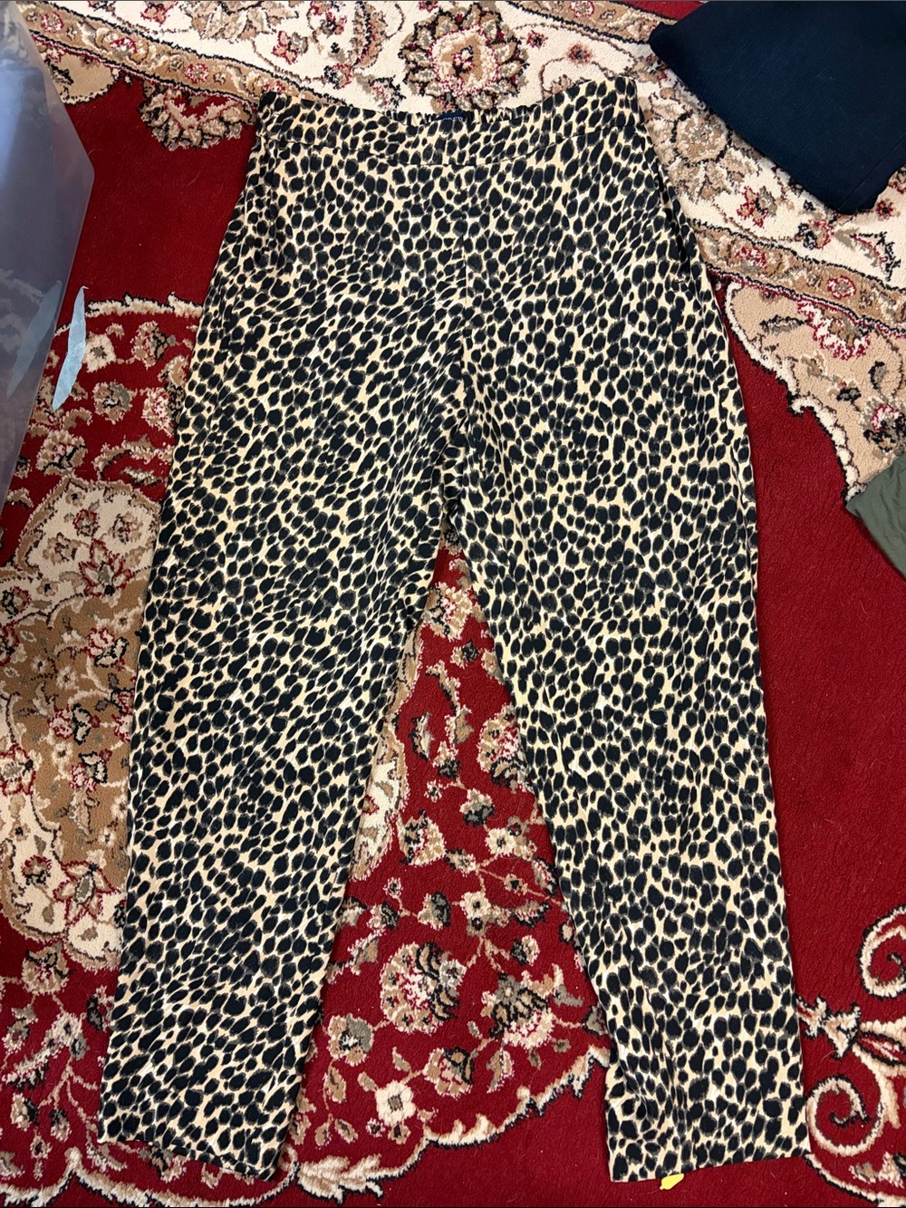 J crew Leopard Print Women's Pull-On Pants - Black & Cream